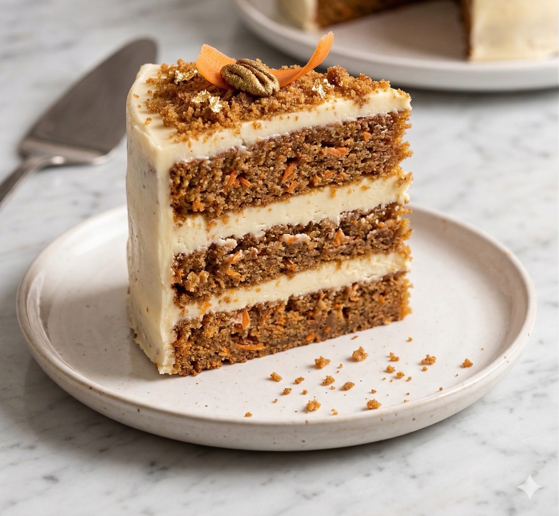 Carrot Layer Cake — spiced carrot sponge with cream cheese frosting